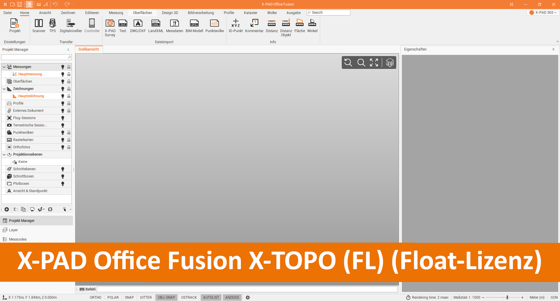 X-PAD Office Fusion X-TOPO (FL) (Float-Lizenz)