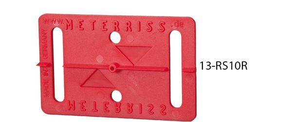 Meterrissmarke, rot, ohne Pinsel, "Meterriss", 79x50mm