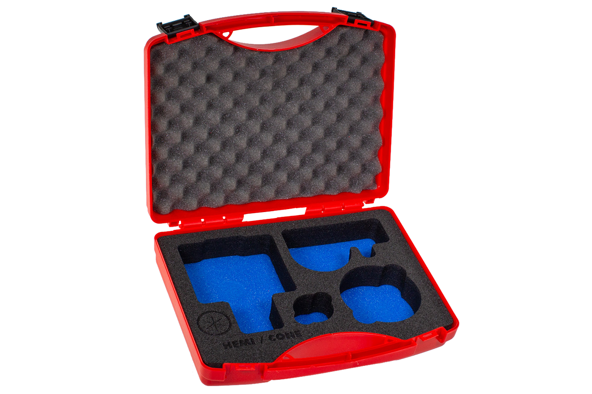 Transportkoffer: HEMI & CONE, Kunststoff, rot, mit Aussparungen