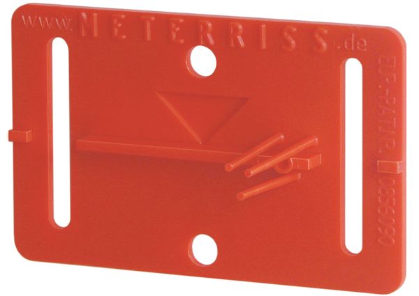 Meterrissmarke, mit Pinsel, rot, neutral, 79x50mm