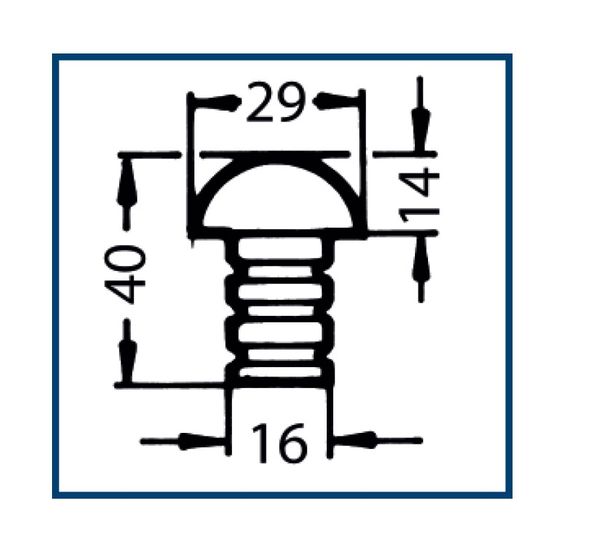 Messingbolzen mit Zentrierung, L 40mm