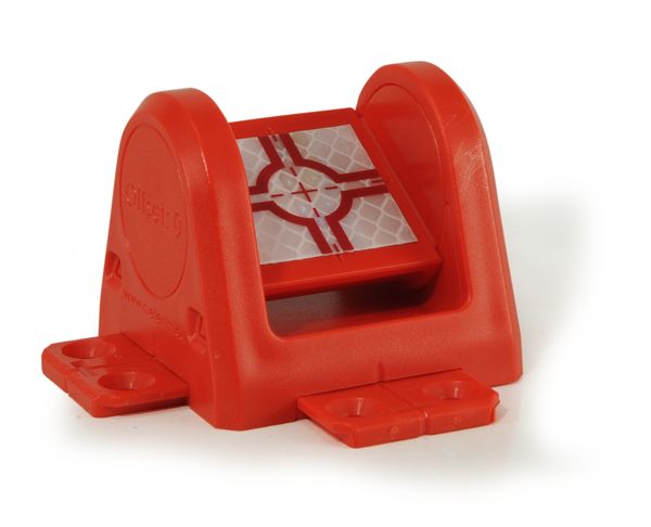 Kunststoff-Gehäuse mit Reflexzielmarke, 180°, rot