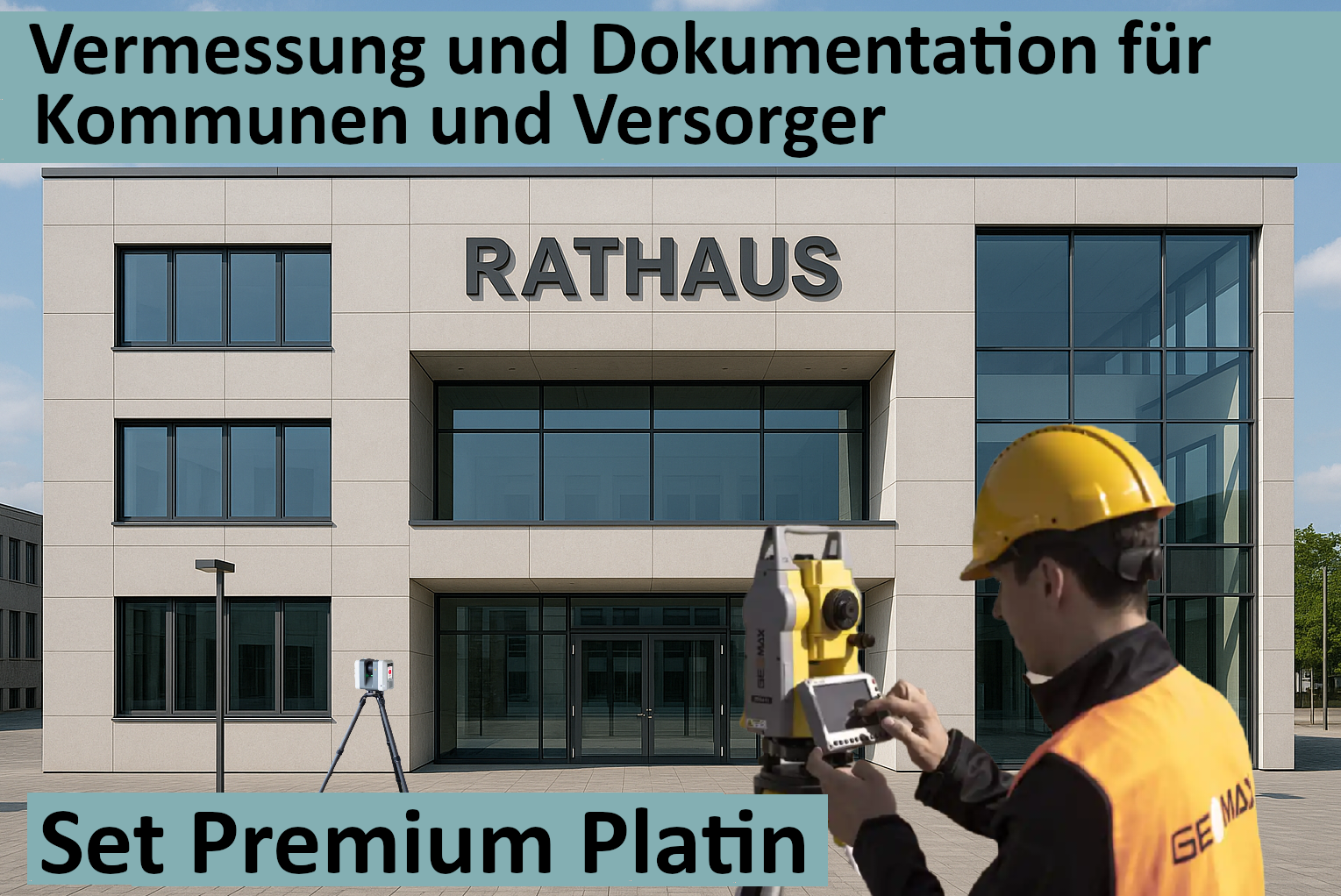 Vermessung und Dokumentation für Kommunen und Versorger - Set Premium PLATIN