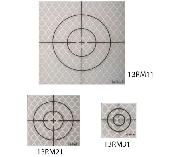 Reflexzielmarken (sw),Standardzielb. sk, 20x20mm