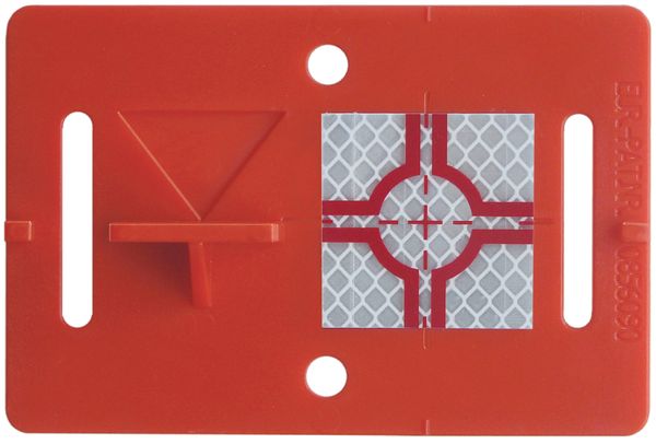 Vermessungsplakette, rot, mit Reflex-Zielmarke, sk