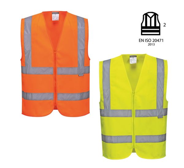 Warnweste EN ISO 20471, Vermessung, orange, XL