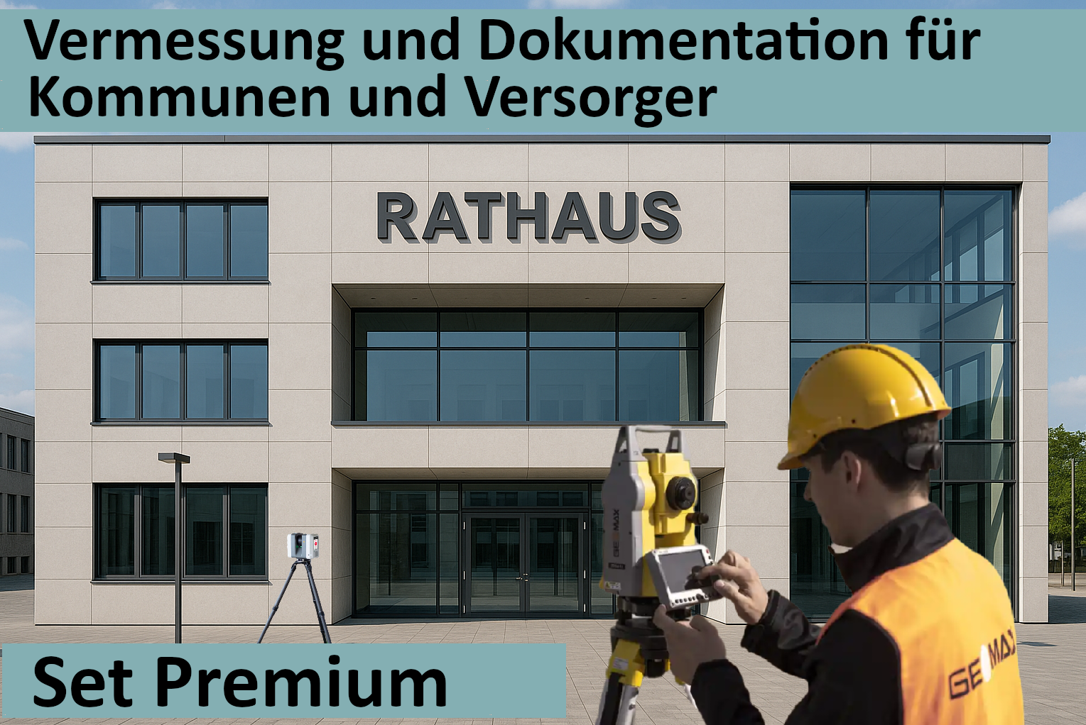 Vermessung und Dokumentation für Kommunen und Versorger - Set Premium