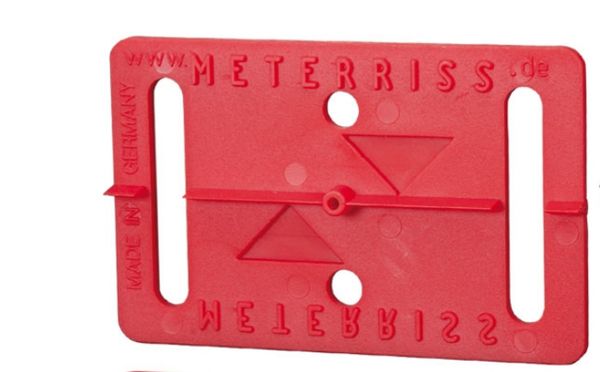 Meterrissmarke, rot, Meterriss, ohne Pinsel, sk, 79x50mm