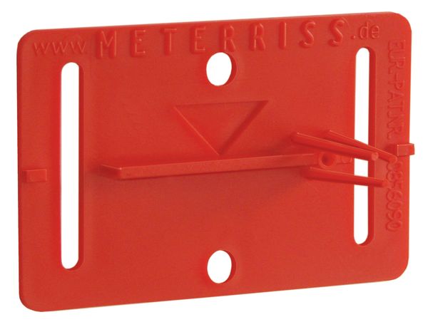 Meterrissmarke, mit Pinsel, rot, neutral, 79x50mm